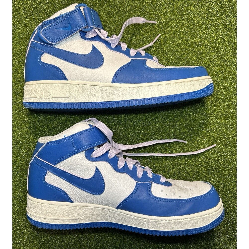 Nike Air Force 1 '07 Mid Women's shoes Size 9 White Military Blue Doll Sneaker